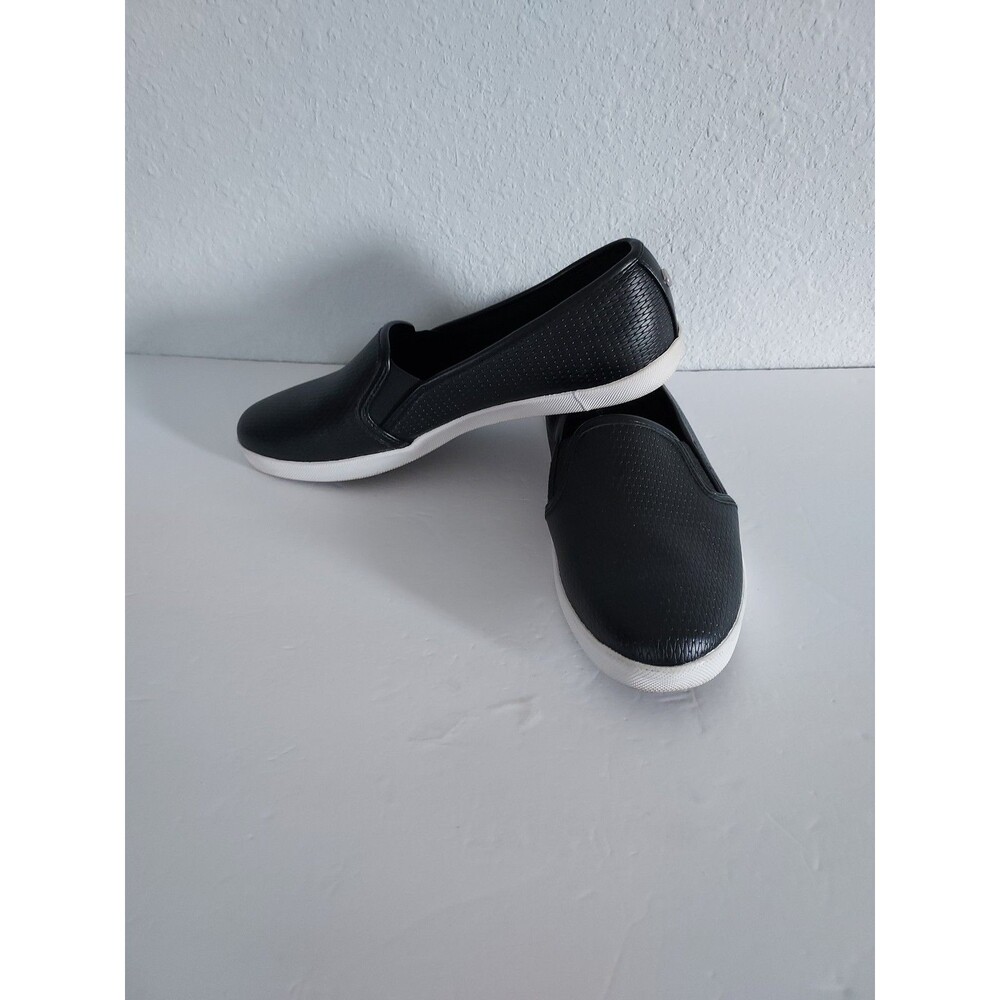 Nautica Women's Black Pull On Loafers Shoes Faux Leather Size 9.5